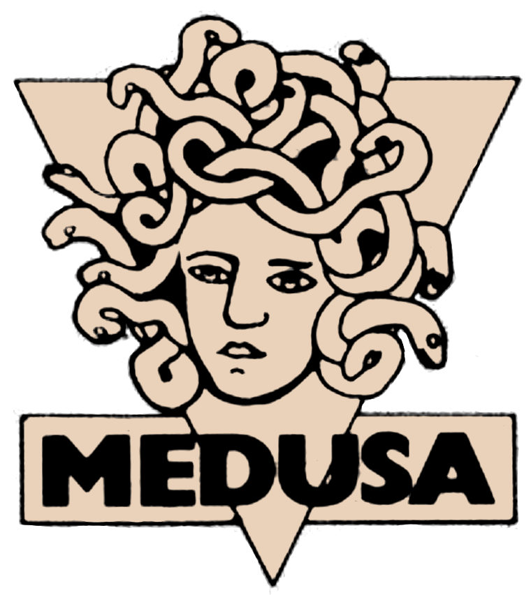 Early logo of Medusa Communications